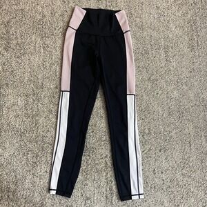 ALLFENIX women's Athletic Leggings Black Pink White Size XS